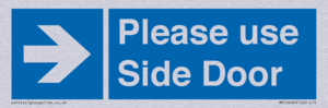 Please use Side Door (arrow Right) 